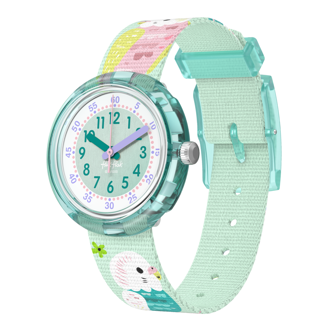 Flik Flak Happy Budgies Friends Fur-Ever 32mm FPNP160 watch