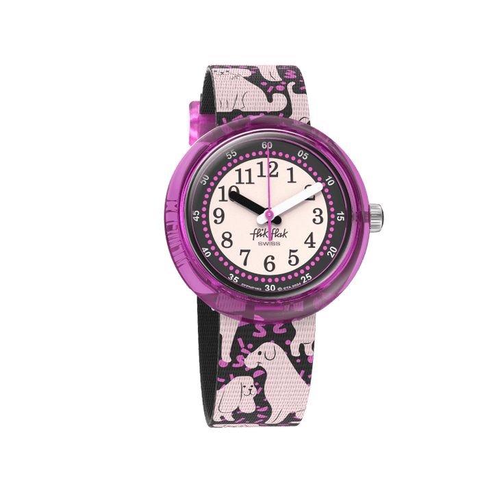 Flik flak woof time venner pels-nogensinde 32 mm fpnp163 watch woof tid venner