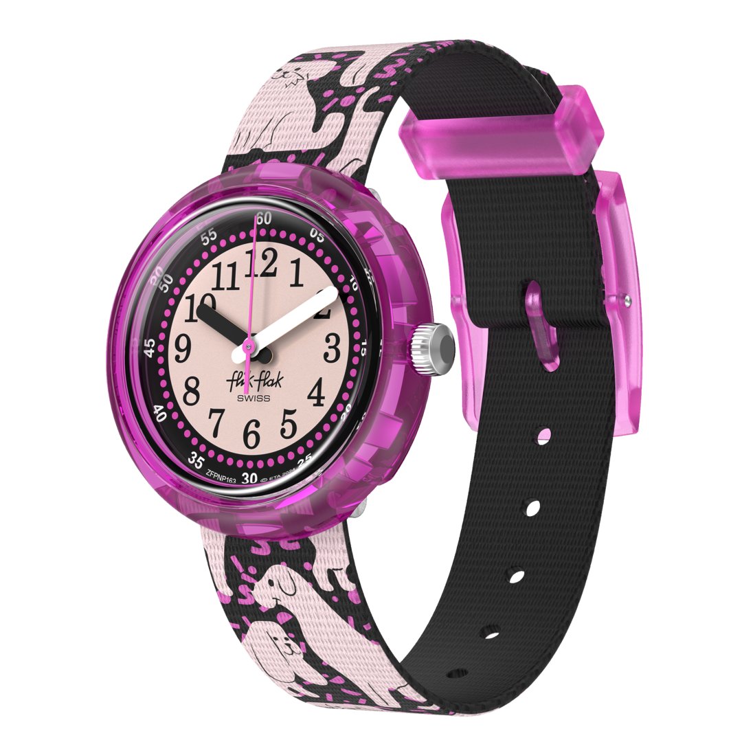 Flik flak woof time venner pels-nogensinde 32 mm fpnp163 watch woof tid venner