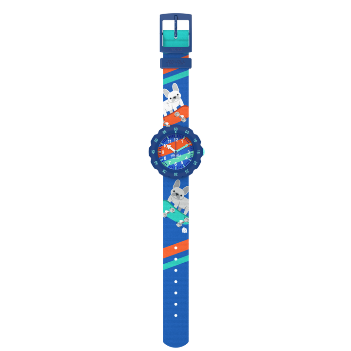 Flik Flak Skating Frenchie Fur-Ever 34mm FPSP075 watch