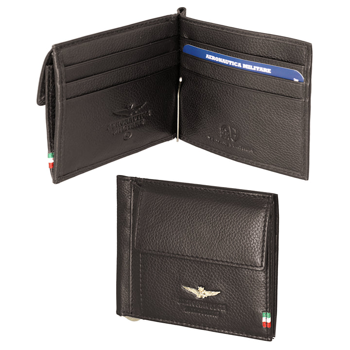 Air Force Military Wallet in Leather Water With Film Solldi Soldi AM110-MO