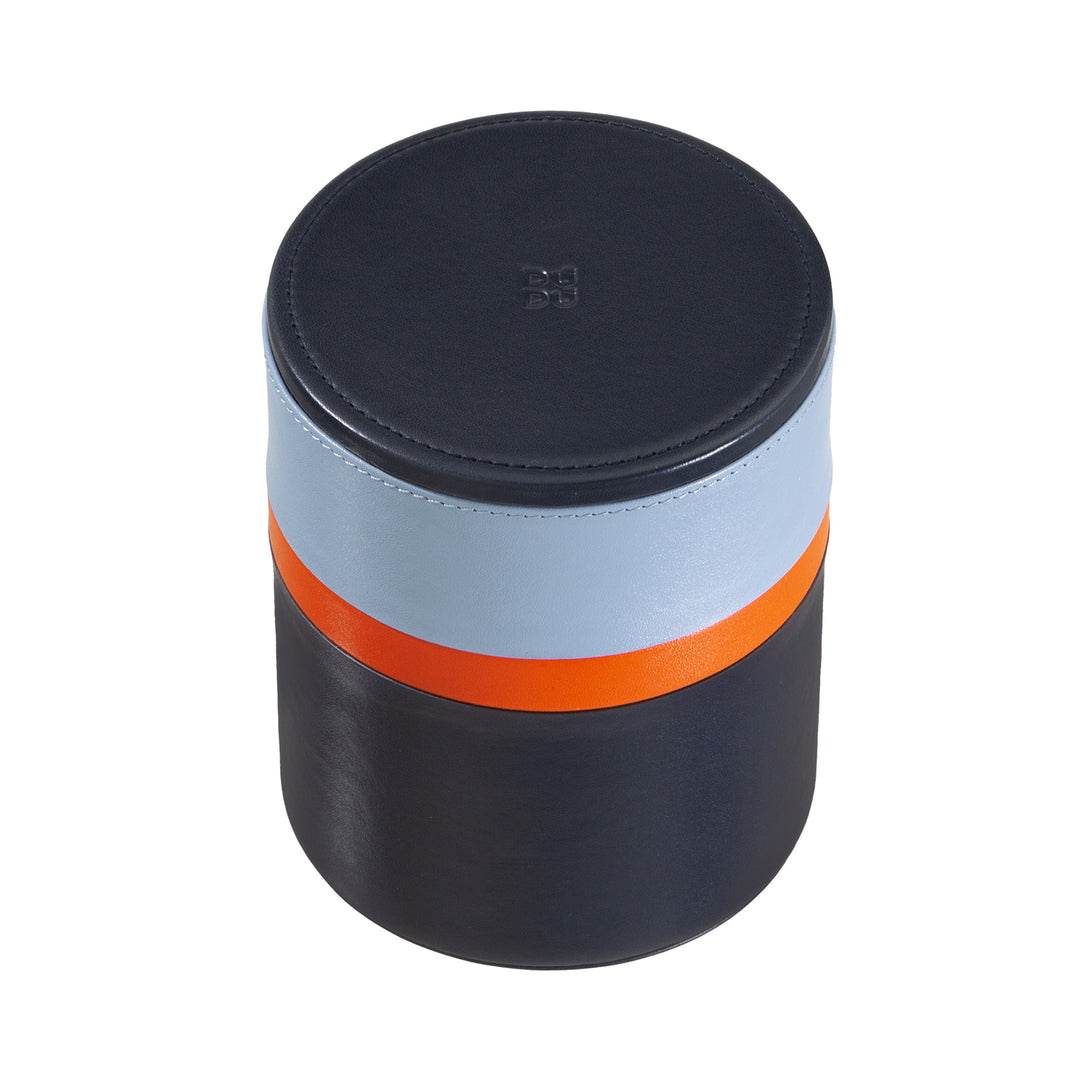 DUDU jar with design cover from home desk office 11x14cm, Versatile empty -old multicolor storage