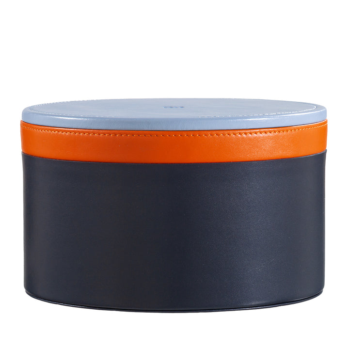 DUDU in Design leather jar of furniture, storage with 10x10cm lid, crooked pod holder.
