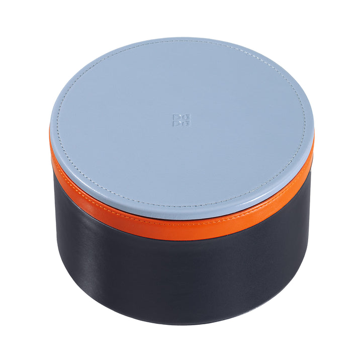 DUDU in Design leather jar of furniture, storage with 10x10cm lid, crooked pod holder.