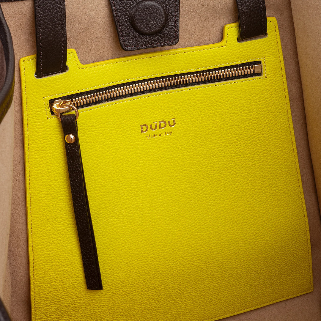 DUDU Damen-Umhängetasche aus echtem Leder, hergestellt in Italien, elegante Shopper-Tragetasche, Doppelgriff, Vollnarbenleder oder Wildleder – große Handtasche für Arbeit und Freizeit