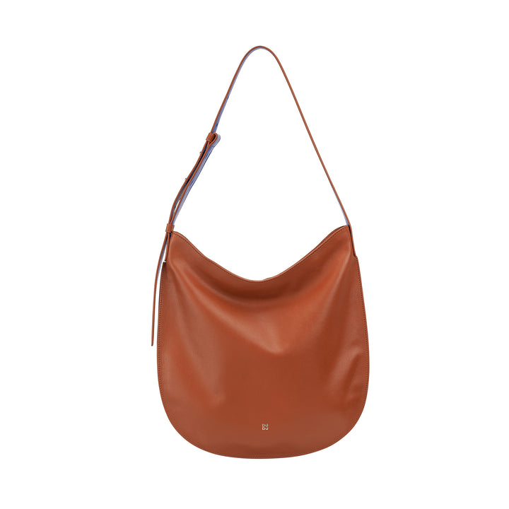 DUDU shoulder bag woman in soft leather, hobble bag with zipper, large adjustable colored large adjustable shoulder bag
