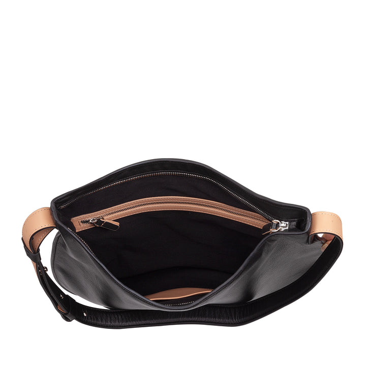 DUDU shoulder bag woman in soft leather, hobble bag with zipper, large adjustable colored large adjustable shoulder bag