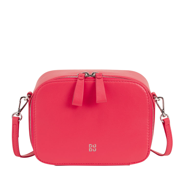 DUDU BRAKE BROW BAG SMALL IN LEATHER, BAG room with double shoulder strap, zipper closure, elegant compact design bag