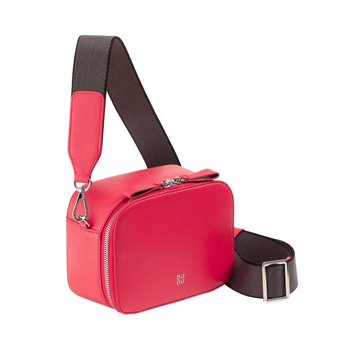DUDU BRAKE BROW BAG SMALL IN LEATHER, BAG room with double shoulder strap, zipper closure, elegant compact design bag