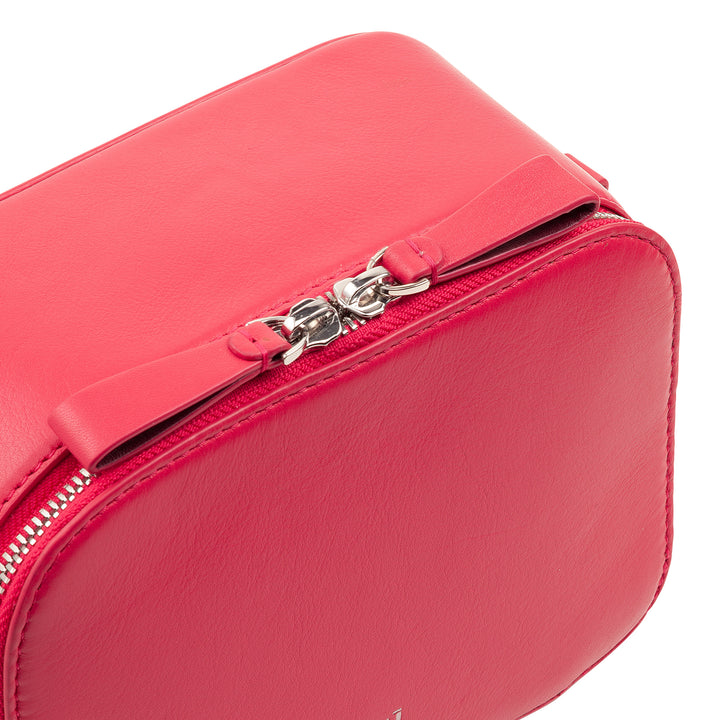 DUDU BRAKE BROW BAG SMALL IN LEATHER, BAG room with double shoulder strap, zipper closure, elegant compact design bag