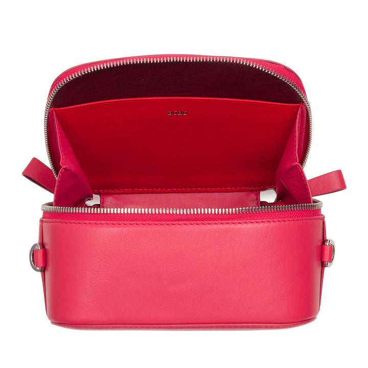 DUDU BRAKE BROW BAG SMALL IN LEATHER, BAG room with double shoulder strap, zipper closure, elegant compact design bag