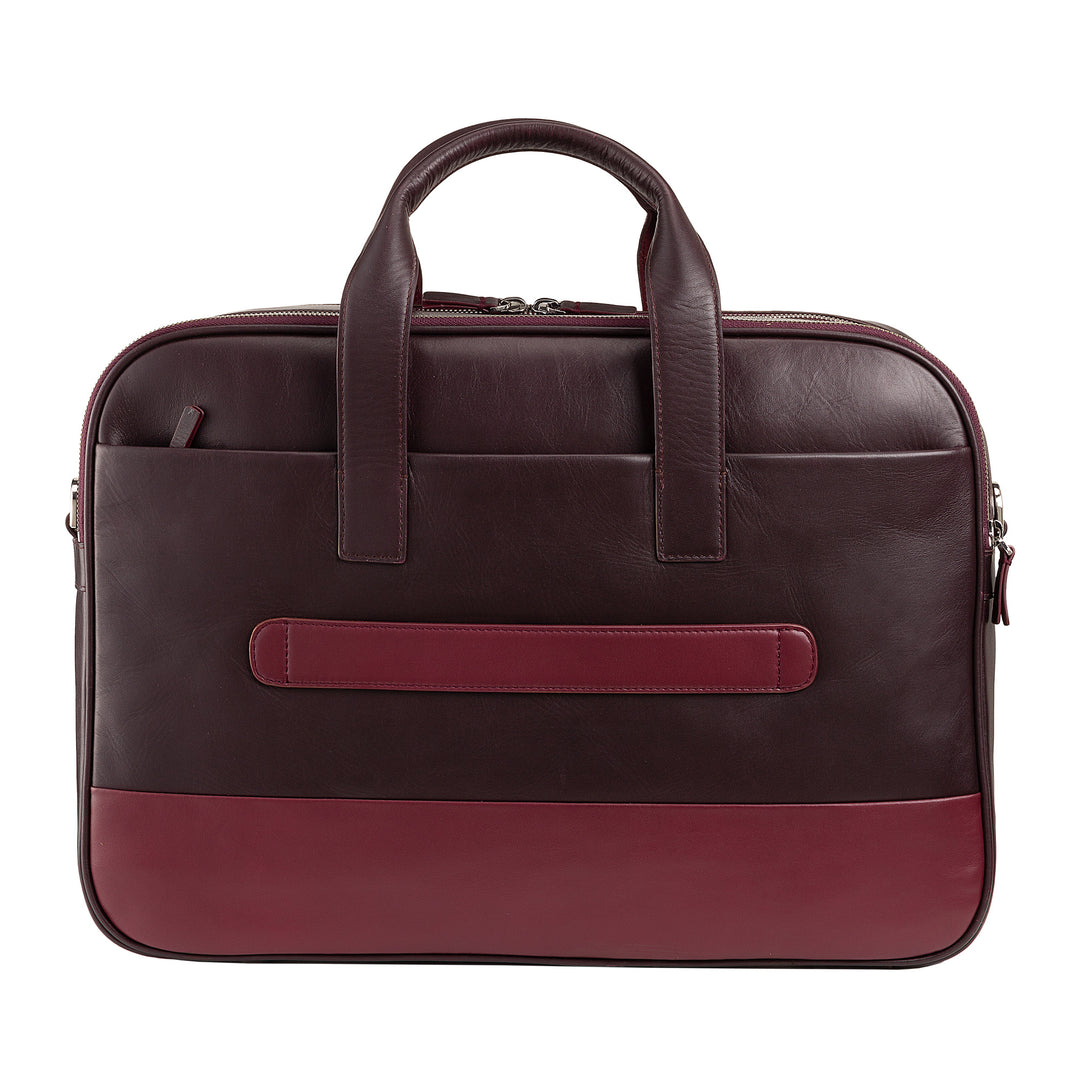 DUDU Work Bag Men's Woman In Leather, PC Desk or MacBook Up 16 -inch, Ventocuor Ventocuor Office Documentary Handle with shoulder strap, handles and double zipper