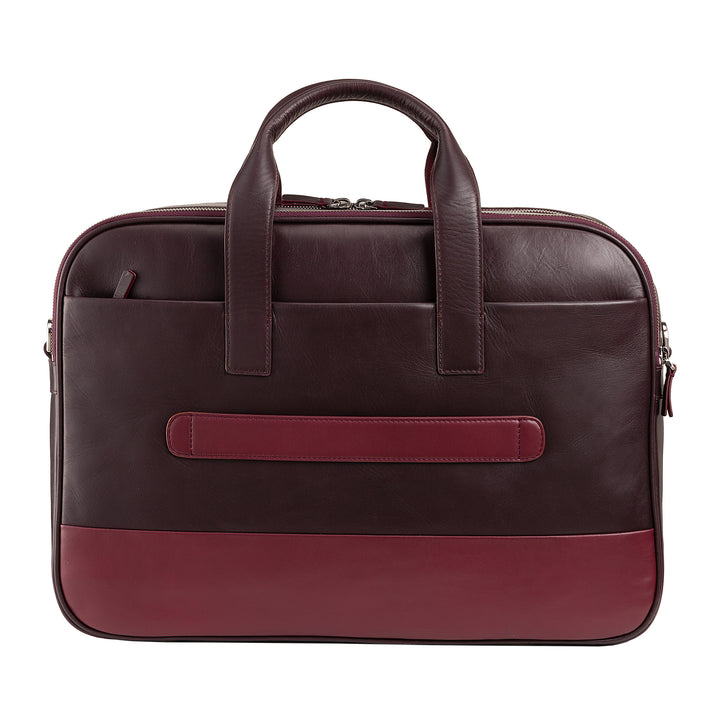 DUDU Work Bag Men's Woman In Leather, PC Desk or MacBook Up 16 -inch, Ventocuor Ventocuor Office Documentary Handle with shoulder strap, handles and double zipper