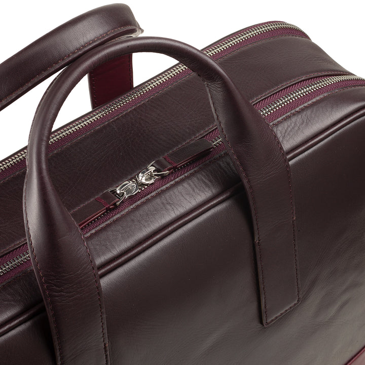 DUDU Work Bag Men's Woman In Leather, PC Desk or MacBook Up 16 -inch, Ventocuor Ventocuor Office Documentary Handle with shoulder strap, handles and double zipper
