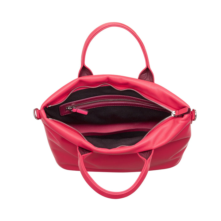 DUDU Damen-Lederhandtasche mit Schultergurt, kleine mittelgroße Umhängetasche mit Reißverschluss und abnehmbarem Schultergurt, elegante bunte Handtasche