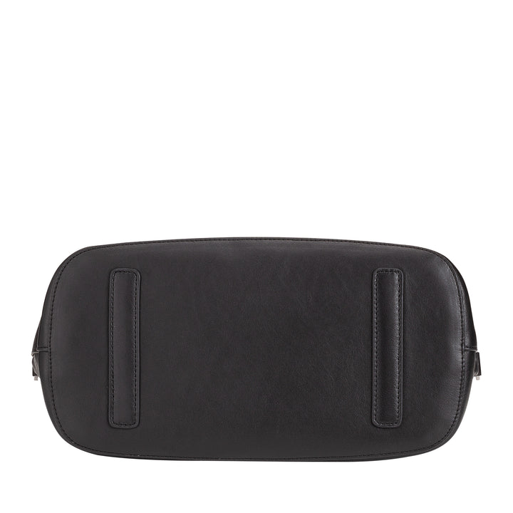 DUDU Women's hand bag in leather with shoulder strap, small shoulder bag with zipper and detachable shoulder strap, colorful elegant bag