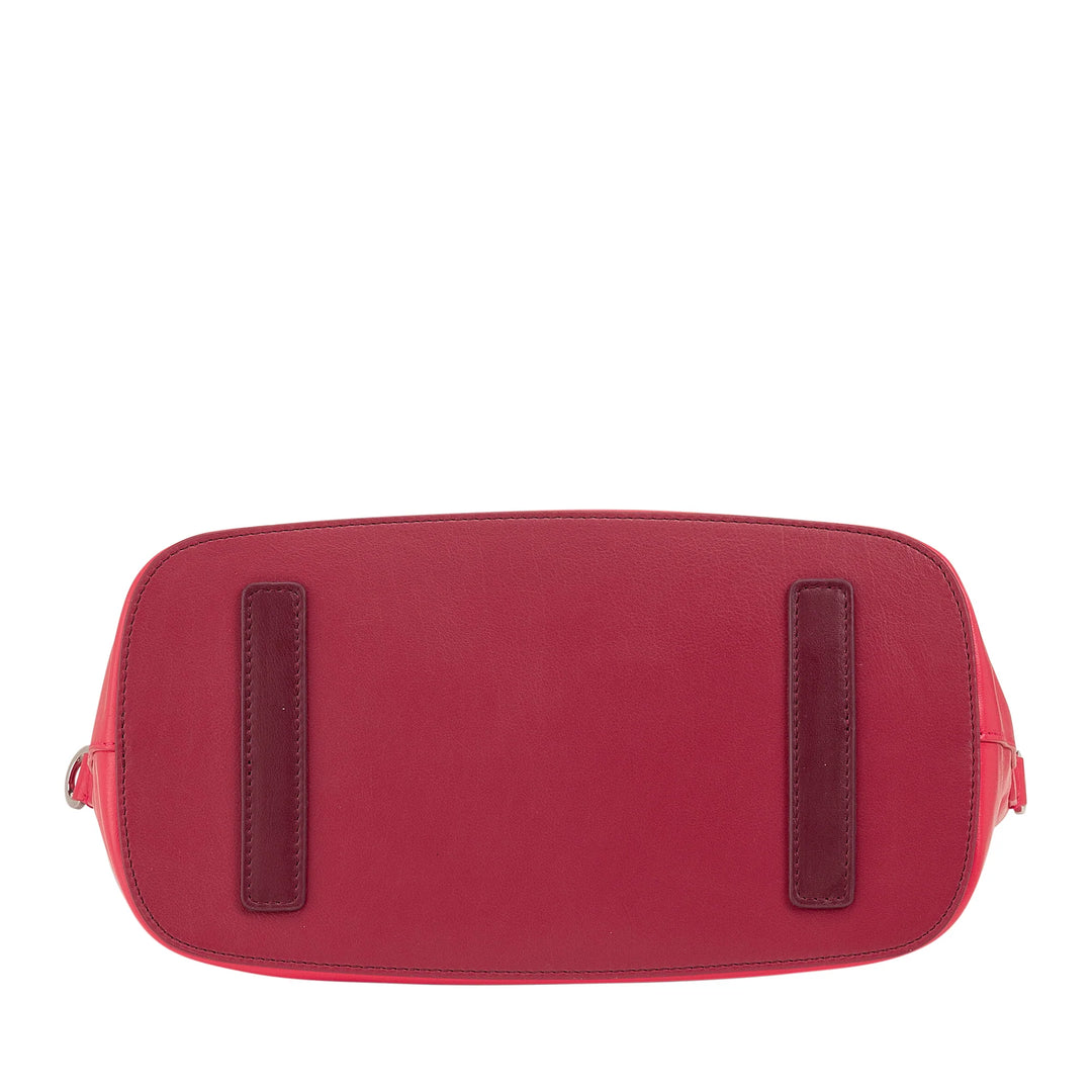 DUDU Damen-Lederhandtasche mit Schultergurt, kleine mittelgroße Umhängetasche mit Reißverschluss und abnehmbarem Schultergurt, elegante bunte Handtasche