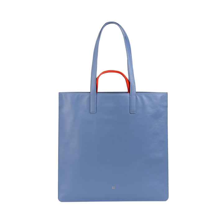 DUDU WOMEN SOFT WOMEN BAG, BAG Tote Shopping in colored leather, double handles, elegant shoulder bag, large handbag