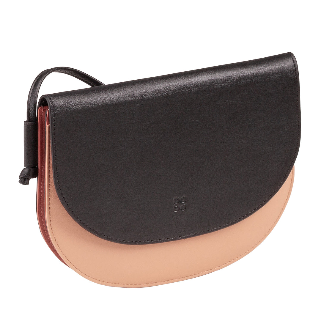 DUDU BRAKE BROW SMALL WOMEN IN LEATHER, COMPETTED STEP SOCK BANK WITH BUTTON CLOSURE, ADVANTABLE shoulder strap