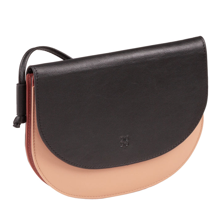 DUDU BRAKE BROW SMALL WOMEN IN LEATHER, COMPETTED STEP SOCK BANK WITH BUTTON CLOSURE, ADVANTABLE shoulder strap
