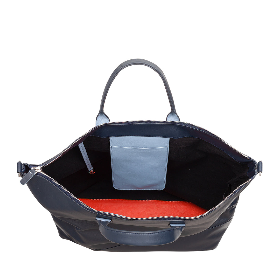 DUDU WOMEN SOFT WOMEN BAG IN LEATHER, GREGING BRWING BAG WITH DETABLE BACK, HAND BAG with two handles and zip closure
