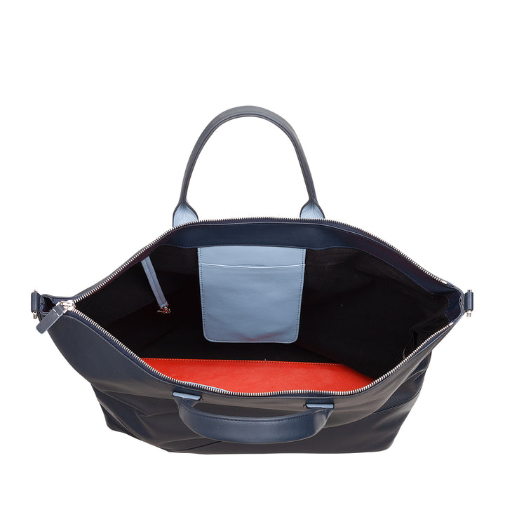 DUDU WOMEN SOFT WOMEN BAG IN LEATHER, GREGING BRWING BAG WITH DETABLE BACK, HAND BAG with two handles and zip closure