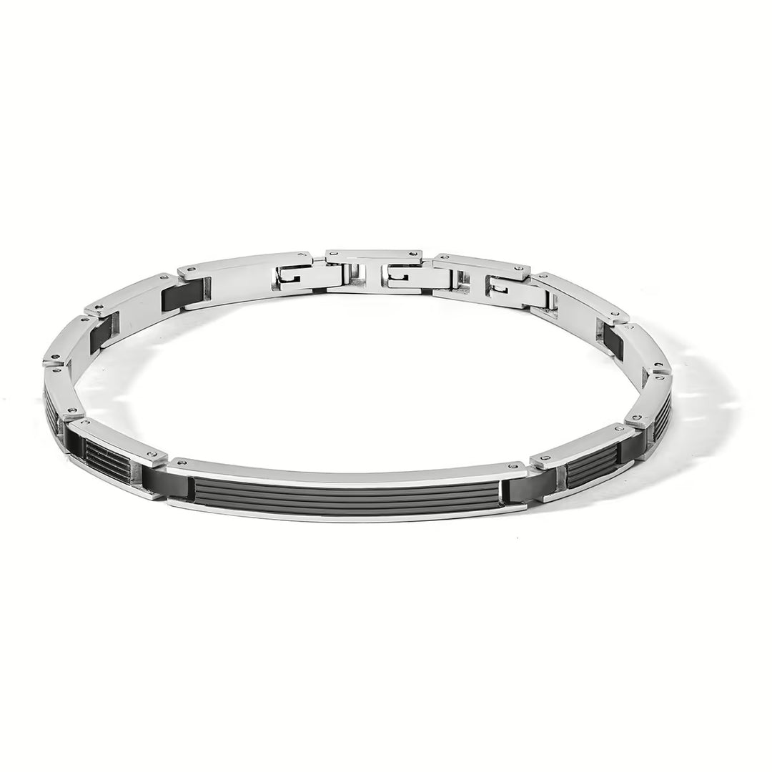 Comete Bracelet Texture Steel Finishes Pvd Black Ubr 1169