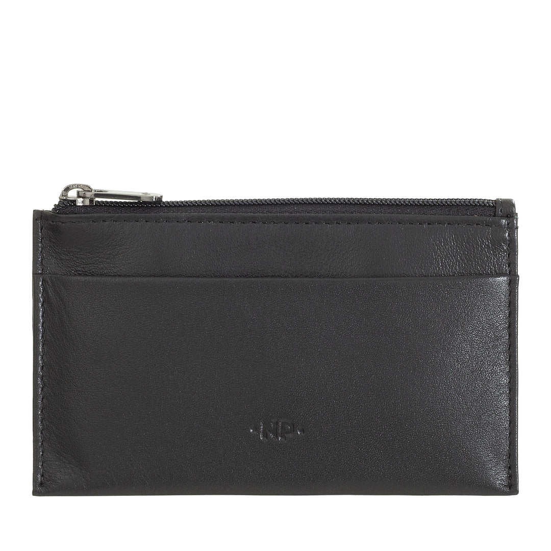 Nuvola leather keychain and door -to -real leather nappa packets with zip case and 2 rings for keys