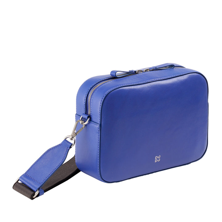 DUDU BRAKE BROW BAG SMALL IN LEATHER, BAG Room with detachable strap, compact elegant leather handbag