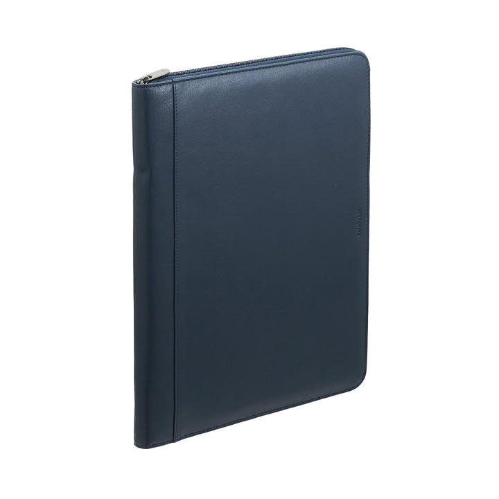Nuvola Pelle Dokumentenmappe aus Leder im A4-Format, Arbeitsorganizer, Notizblockhalter, Stifthalter, Tablet-Halter mit rundem Reißverschluss
