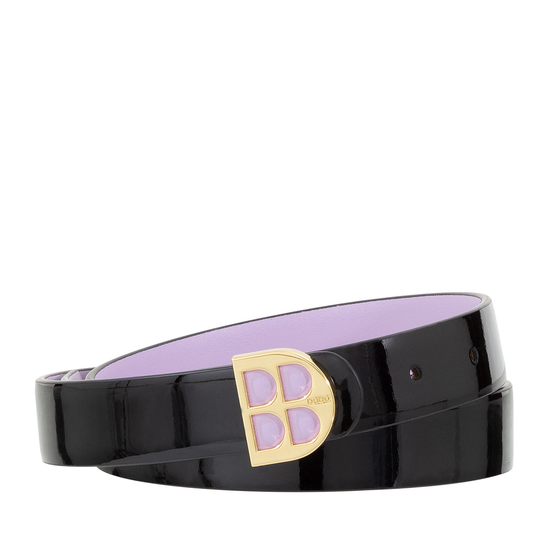 Dudu Women's Bing Painted, real leather made in Italy, H 23mm, reversible, thin, high quality elegant belt