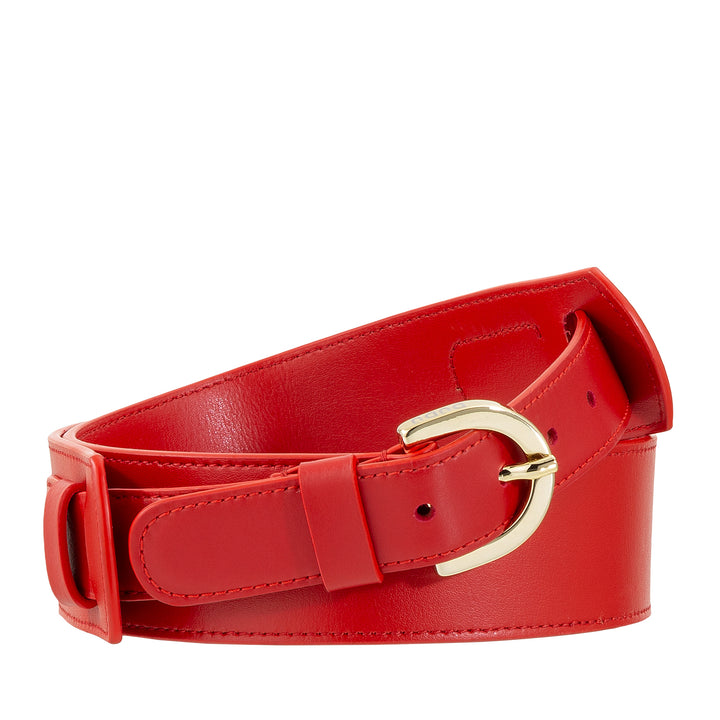 Dudu leather belt women made in Italy, h 40mm, with metal buckle, 4cm width, elegant belt per dress, trousers