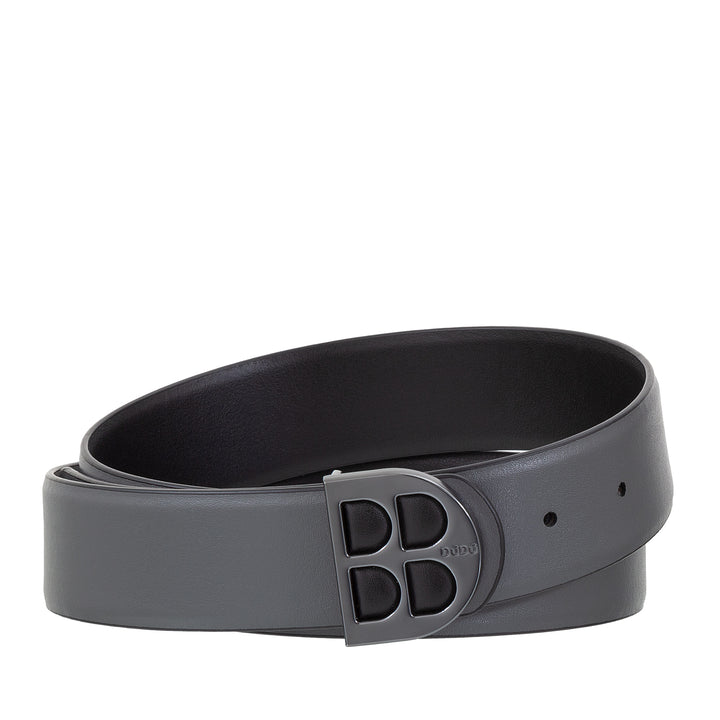 Dudu belt reversible in real two -tone skin, made in Italy, Double Face, H 35mm, with personalized buckle