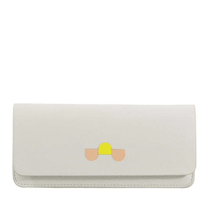 DUDU Eyeglasses and Sunglasses Case in Soft Genuine Leather with Magnetic Closure, Colorful Glasses Case