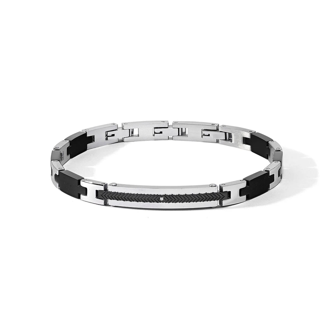 Comete Bracelet Faces Steel Finishes Pvd Black Zircon UBR 1182