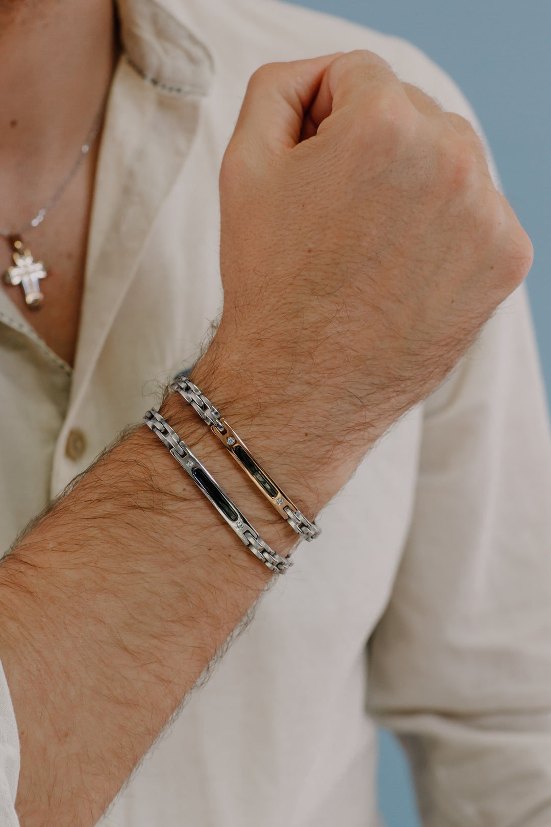 Comete armbånd i stål, PVD med zirkoner UBR1032
