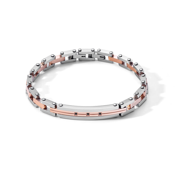 Comete armbånd i pink PVD stål og zirkoner UBR1038