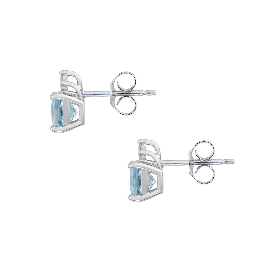Comete-Ohrringe aus 750‰ Gold mit Diamanten und Aquamarin, Altschliff ORQ266