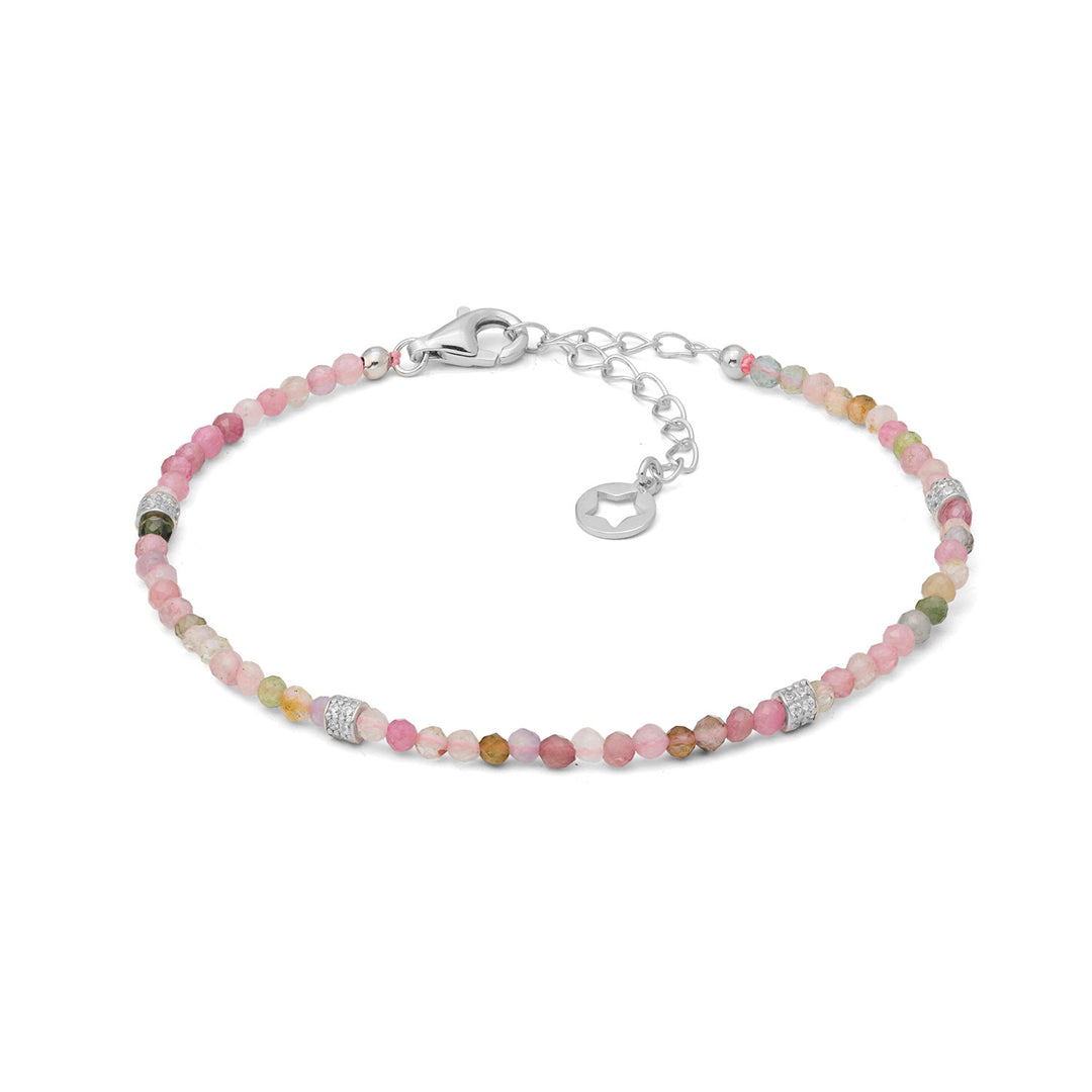 Comete Bracelet in 925‰ silver with multicolor tourmaline and zircons BRA293