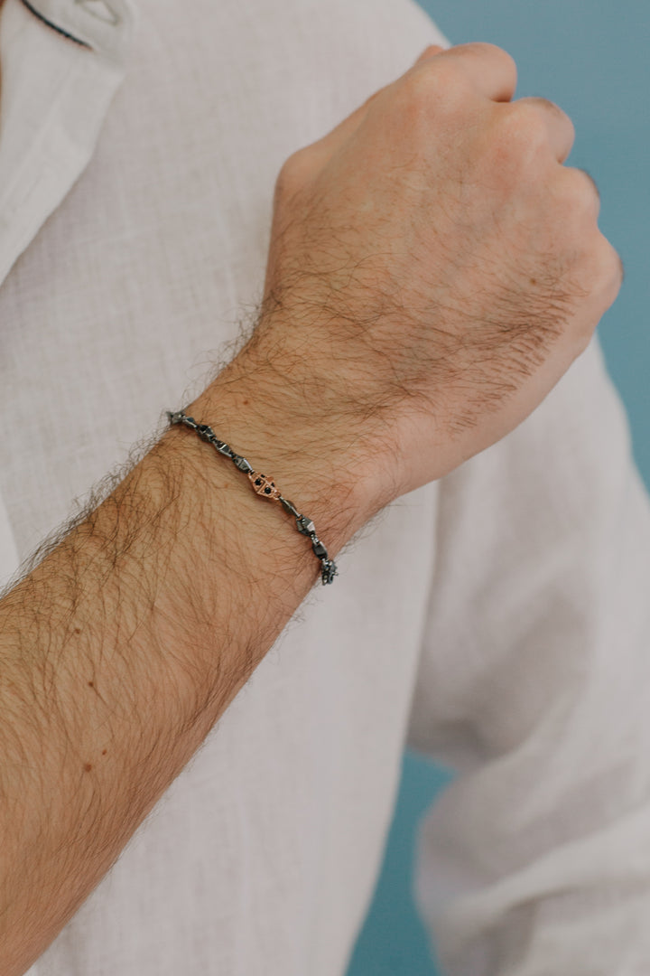 Comete armbånd i rosé og bruneret sølv med zirkoner UBR1008