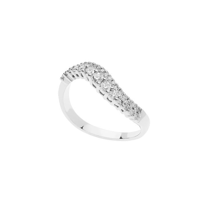 Comete Onda Ring i hvidguld og diamanter ANB2493