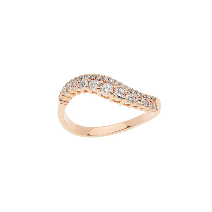 Comete Onda Ring aus Roségold und Diamanten ANB 2494