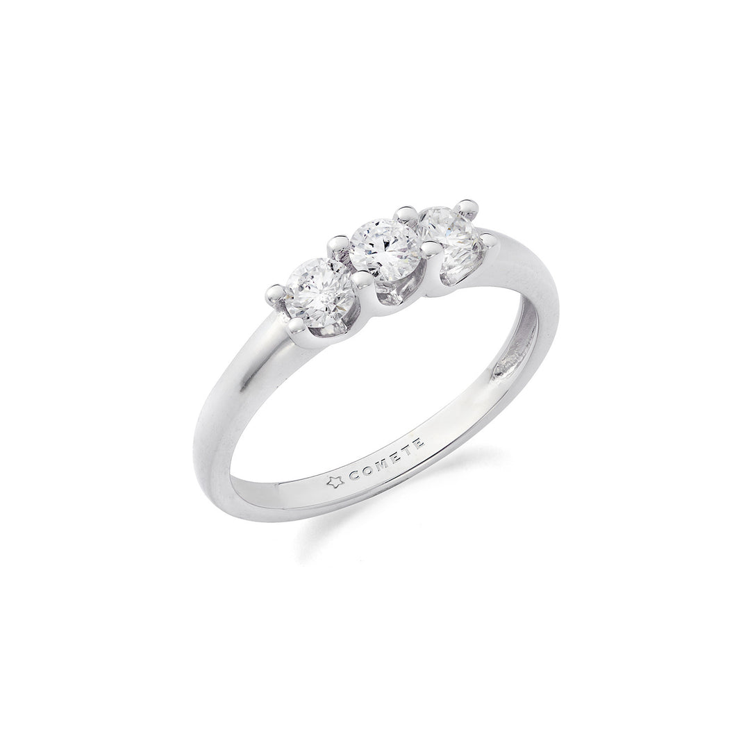 Comete Ring i 750‰ hvidguld og diamanter ANB2736