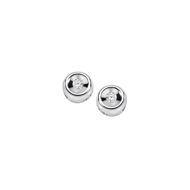 Comete Round light point earrings in gold and diamonds ORB905