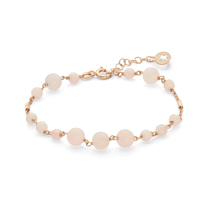 Comete Armbånd 925‰ Sølv med Rose Quartz og farvet Jade BRA277