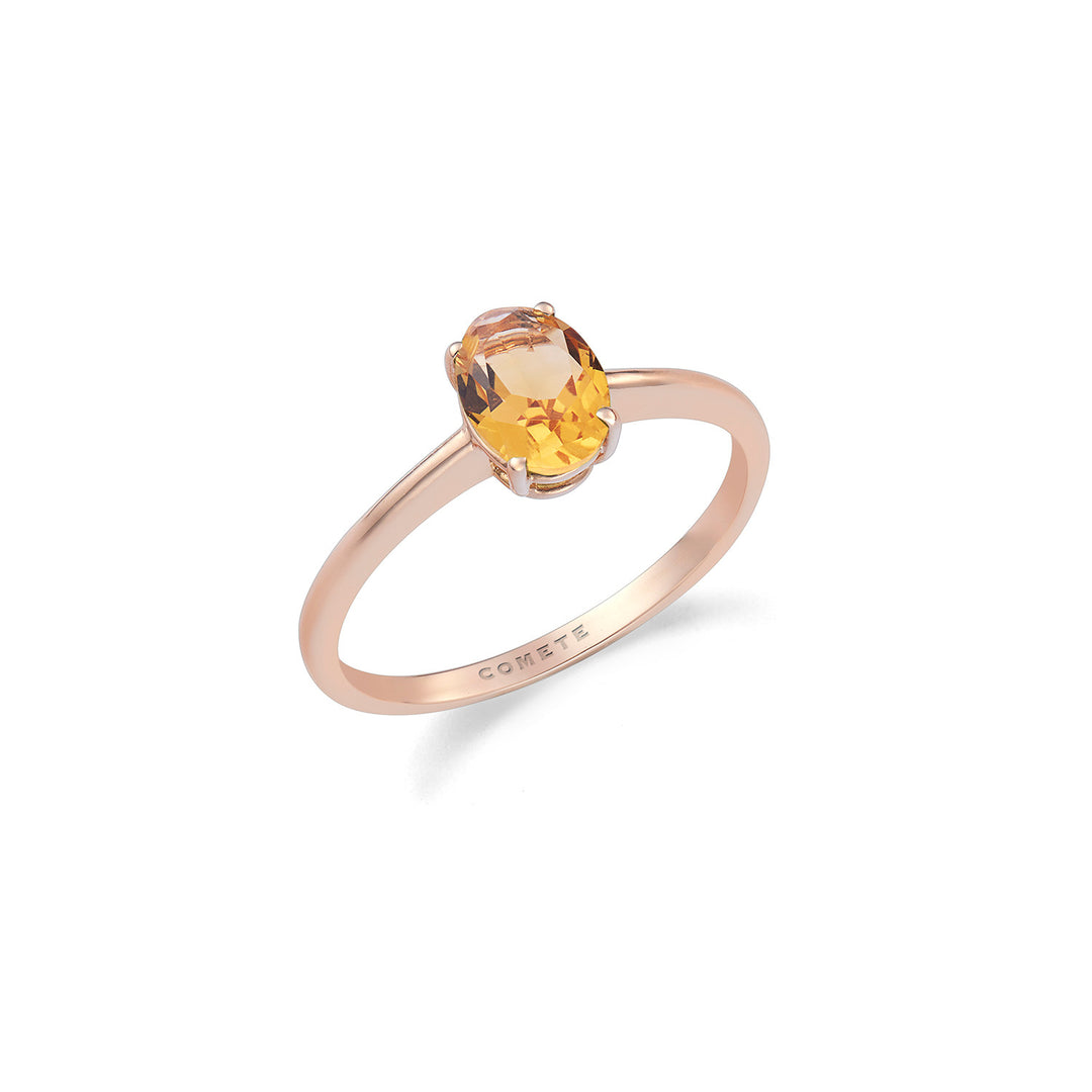 Comete Ring i 750‰ rosa guld og oval Citrin ANB2699