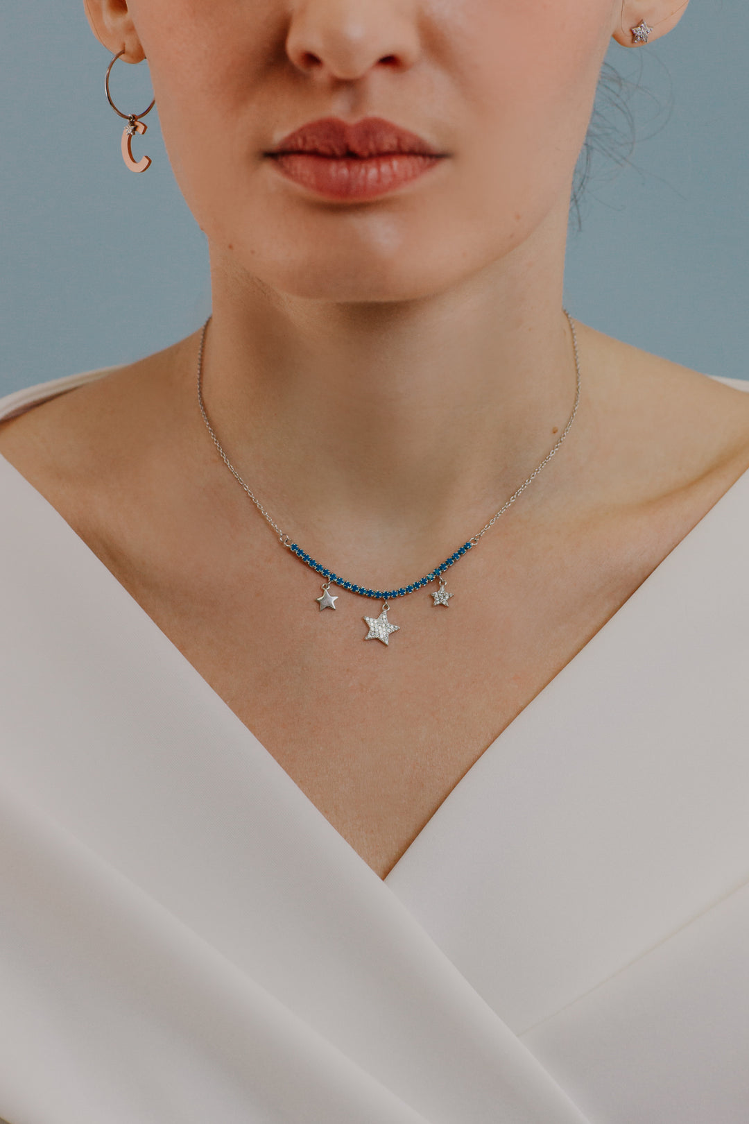 Comete Tennis Choker i Silver Star GLA257