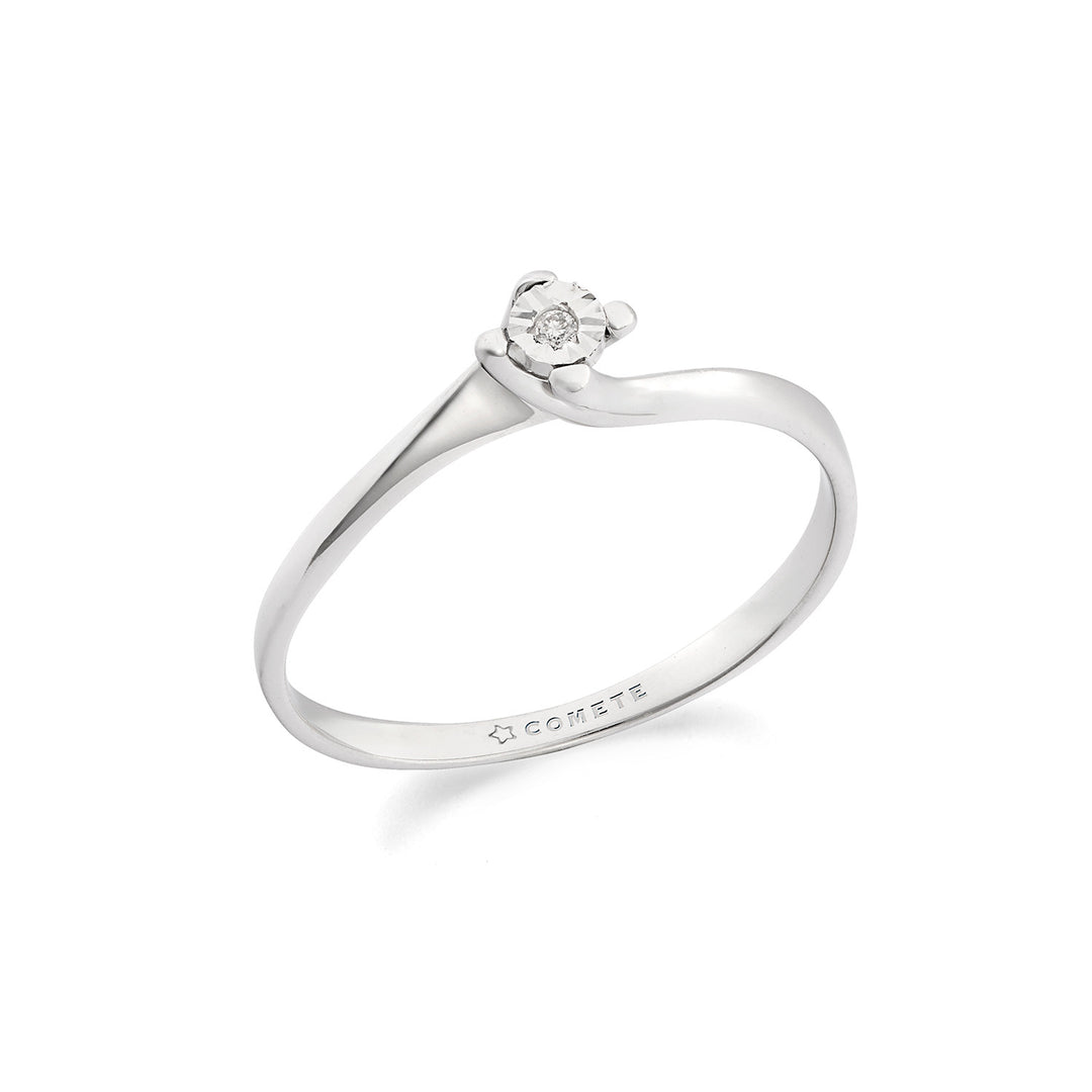 Comete Ring i 375‰ guld og hvid diamant KANB1900