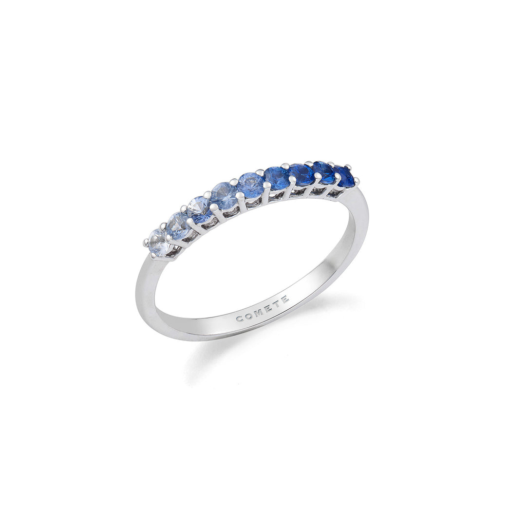 Comete Ring Hvidguld, nedbrudte safirer ANB2696