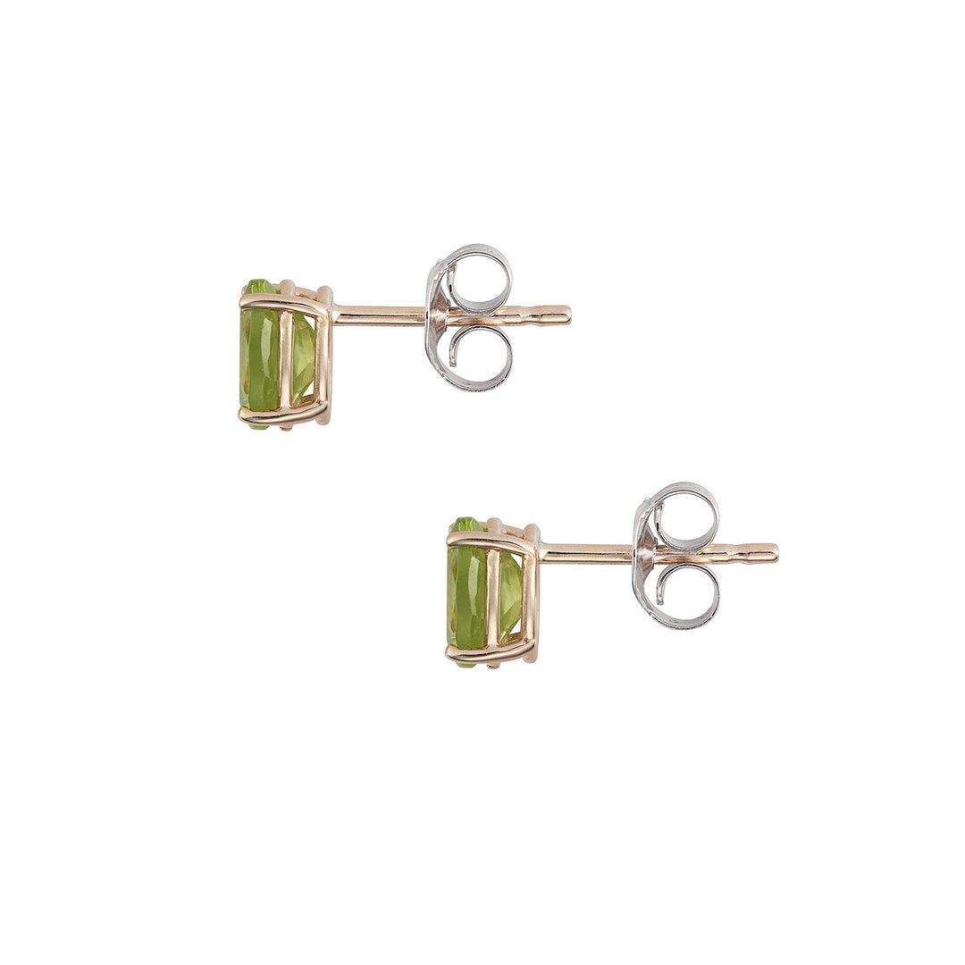 Comete ovale øreringe i 750‰ rosa guld og Peridot ORB1112